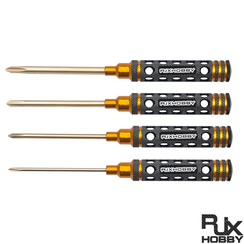 RJX 4pcs Phillips Screwdriver Tools Kit Set 3.0mm 4.0mm 5.0mm 5.8mm for RC FPV Car Boat Airplane