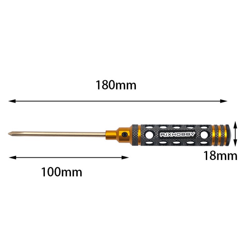 RJX 4pcs Phillips Screwdriver Tools Kit Set 3.0mm 4.0mm 5.0mm 5.8mm for RC FPV Car Boat Airplane