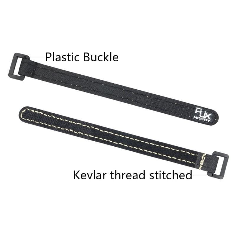 RJXHOBBY 4 Pack Nylon (K)evlar thread stitching Battery Straps(Width: 12mm Length: 100-300mm)