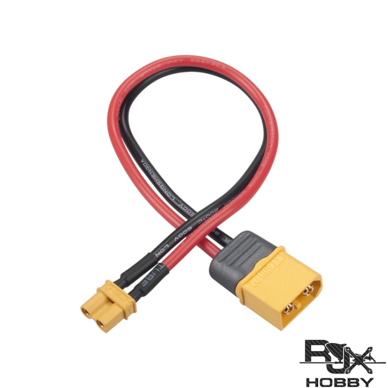 RJXHOBBY XT60 Male & XT30U Female Wireless Adapter 16AWG wire Turnigy Drone FPV Lipo