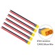 RJXHOBBY 5pcs XT60 Male Connector with Sheath Housing Connector with 150mm 12AWG Silicon Wire for RC Lipo Battery 