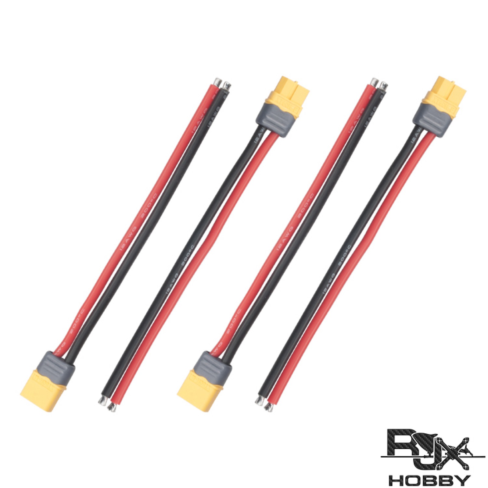 RJXHOBBY 4pcs XT60 Male Female Connector with Sheath Housing Connector ...