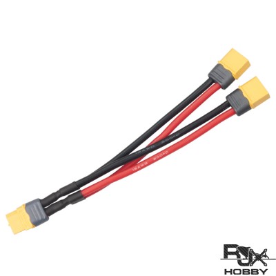 RJXHOBBY 1pcs XT60 Parallel Battery Connector Cable Dual Extension Y Splitter Male to Female for DJI Phantom RC Plane