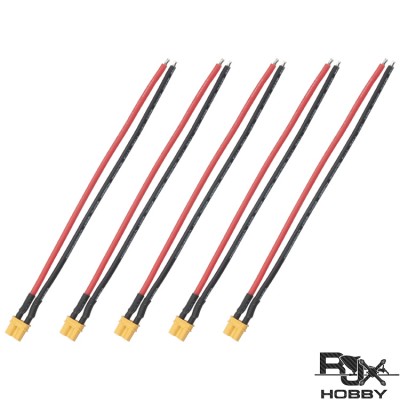 RJXHOBBY 5pcs XT30U Female Connector with 150mm 16AWG Silicone Wire for RC LiPo Battery FPV Racing Drone