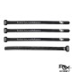 RJX Non-Slip Silicone Battery Straps – 4 Pack Black(Width: 10mm Length:100 /120 /130 /150 /170 /190 /200mm