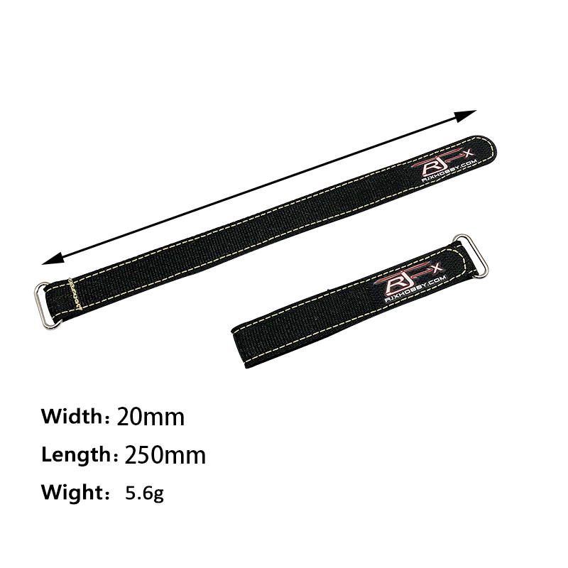 RJXHOBBY 2pcs Kevlar Battery Strap w/Metal Buckle(Width: 20mm Length: 150-1000mm ）