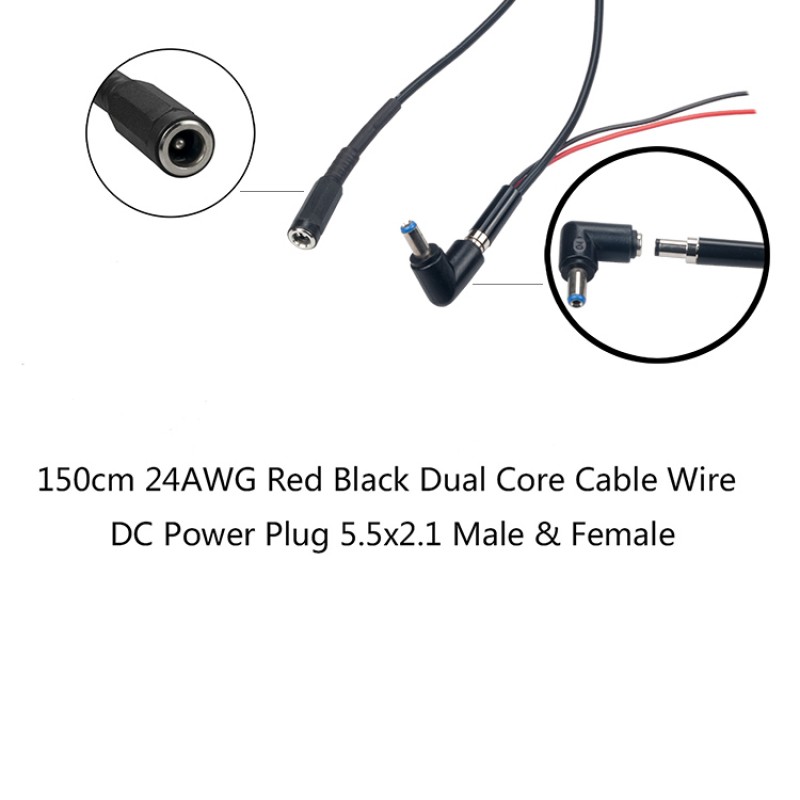 RJXHOBBY FPV Drone Dc5.5x2.1mm Battery Silicone Extension Line (for Fat Shark Goggle)