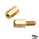 RJXHOBBY Brass Hex Spacer M3x4mm and M3x4+4mm