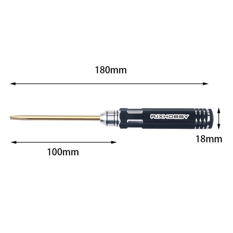 RJX 4pcs Flat Head Screw driver Tools Kit Set 3.0mm / 4.0mm / 5.0mm / 5.8mm for RC Models Car Boat Airplane