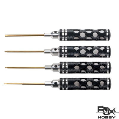 RJXHOBBY 4pcs Alloy steel Hex Screw Driver Set Wrench Tool kits for 1.5mm/2.0mm/2.5mm/3.0mm Screw
