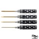 RJX 4pcs Flat Head Screw driver Tools Kit Set 3.0mm / 4.0mm / 5.0mm / 5.8mm for RC Models Car Boat Airplane
