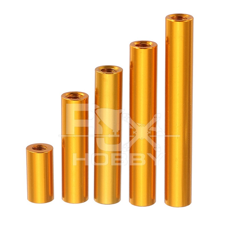 RJXHOBBY 50pcs M3 Round Aluminum Alloy Standoff Spacer Studs 