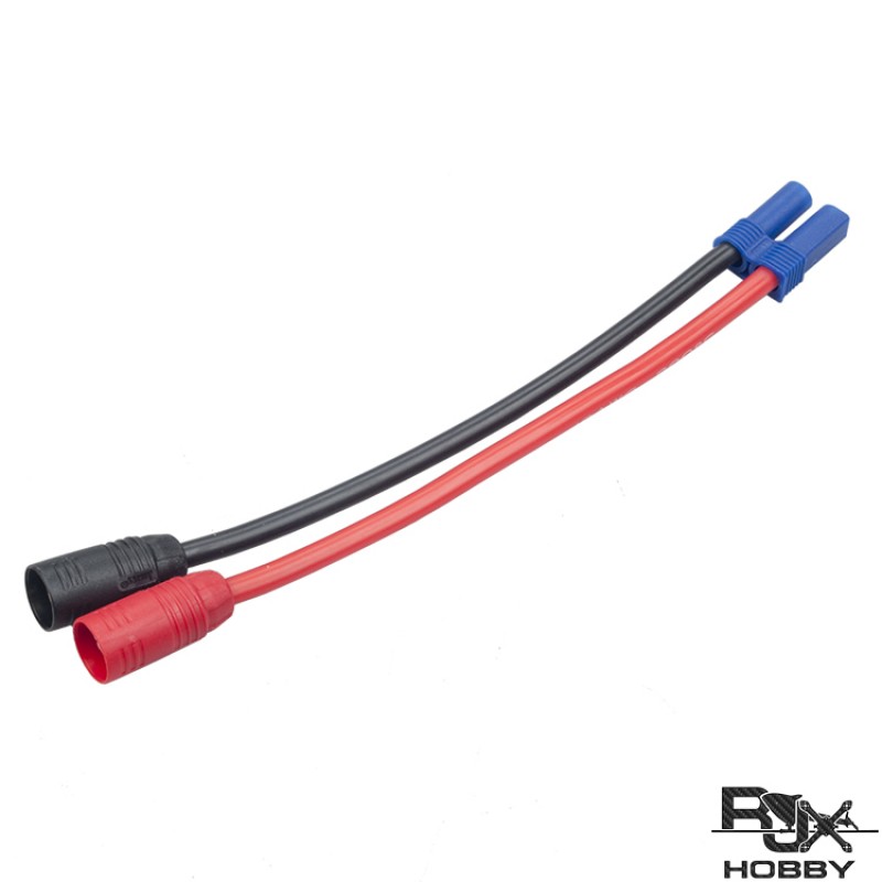 RJXHOBBY EC5 Female to AS150  Anti-Spark 7mm male Connector Adapter 150mm 10AWG Wire for Lipo Battery