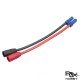 RJXHOBBY EC5 Female to AS150  Anti-Spark 7mm male Connector Adapter 150mm 10AWG Wire for Lipo Battery