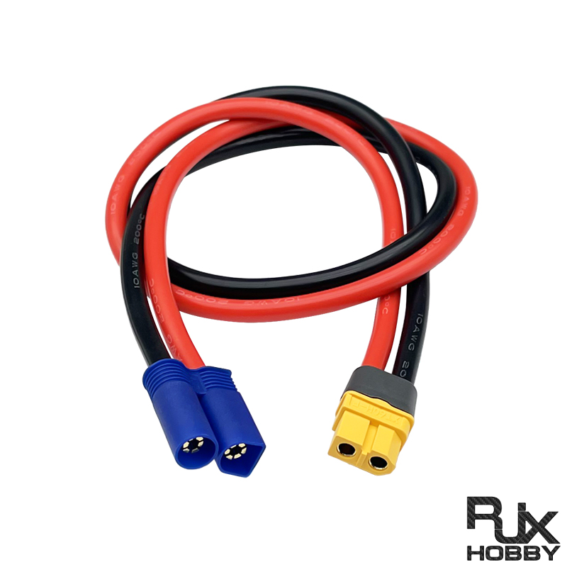 RJXHOBBY EC5 Male To XT60 Female Conversion Adapter 10AWG  for Lipo Battery