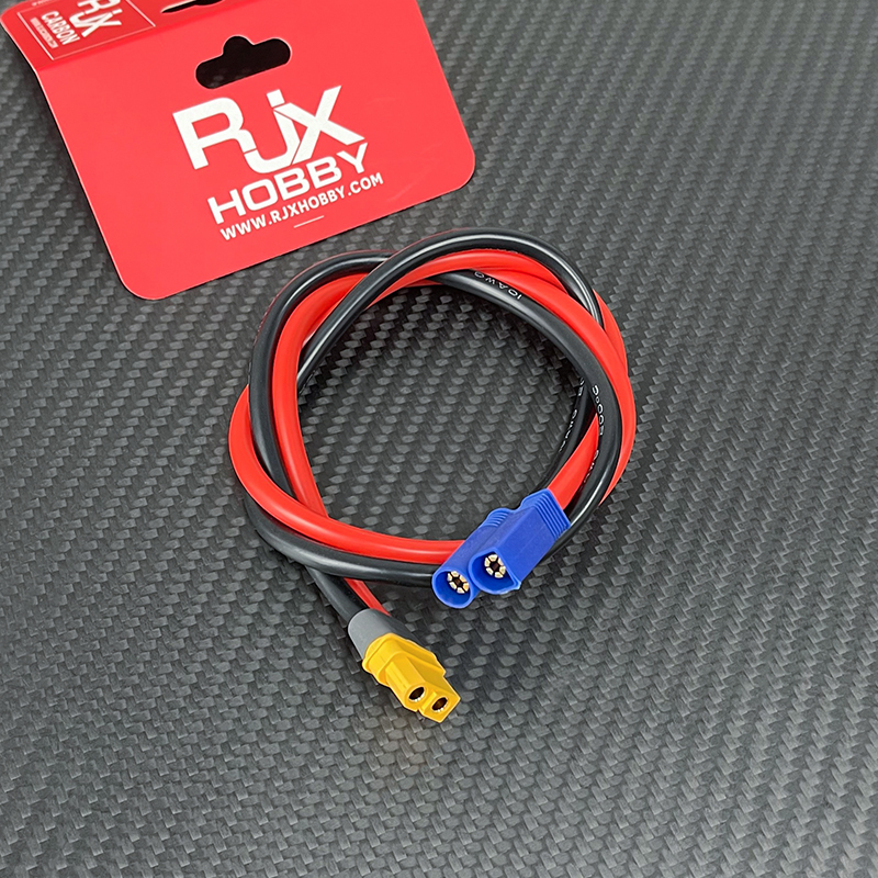 RJXHOBBY EC5 Male To XT60 Female Conversion Adapter 10AWG  for Lipo Battery