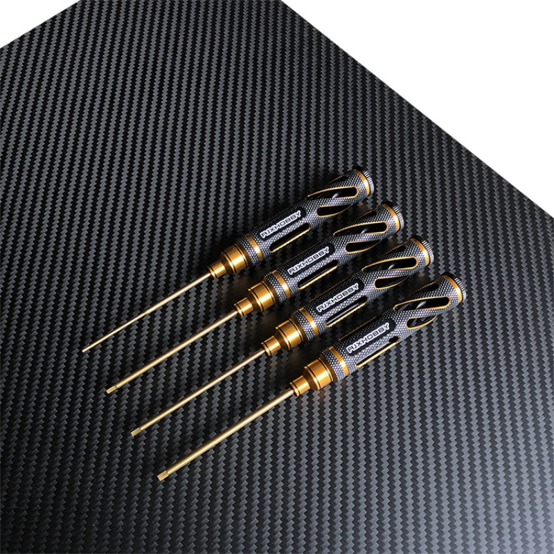RJX 4pcs Hollow Handle Hex Screw driver Tools Kit Set 1.5mm / 2.0mm / 2.5mm / 3.0mm for RC Models Car Boat Airplane