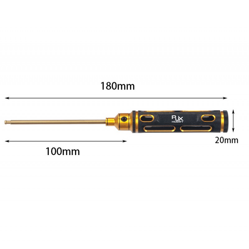 RJXHOBBY Hex Ball tip Screw driver Tools Kits 1.5mm / 2.0mm / 2.5mm / 3.0mm for RC Models Car Boat Airplane FPV 