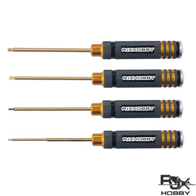 RJXHOBBY Hex Ball tip Screw driver Tools Kits 1.5mm / 2.0mm / 2.5mm / 3.0mm for RC Models Car Boat Airplane FPV