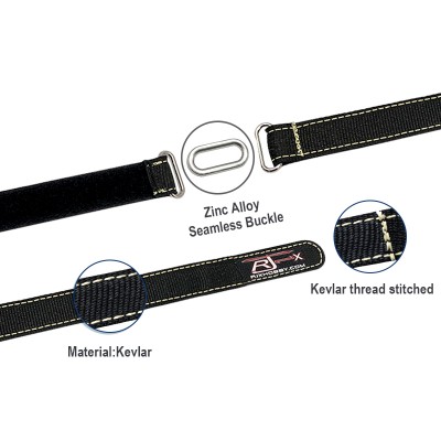 RJXHOBBY 2pcs Kevlar Battery Strap w/Metal Buckle (Width: 16mm Length: 100-400mm )