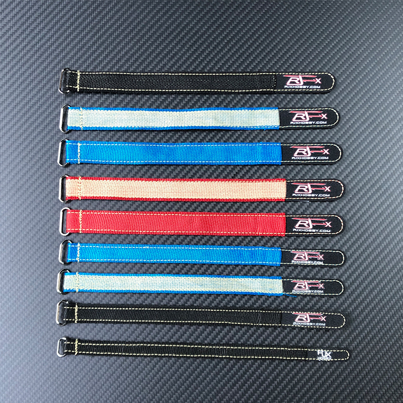 RJX Kevlar Battery Strap w/Metal Buckle– 2Pack(Width: 20mm Length: 150 /180 /200 /210 /220 /225 /230 /250/300/350/400mm ）