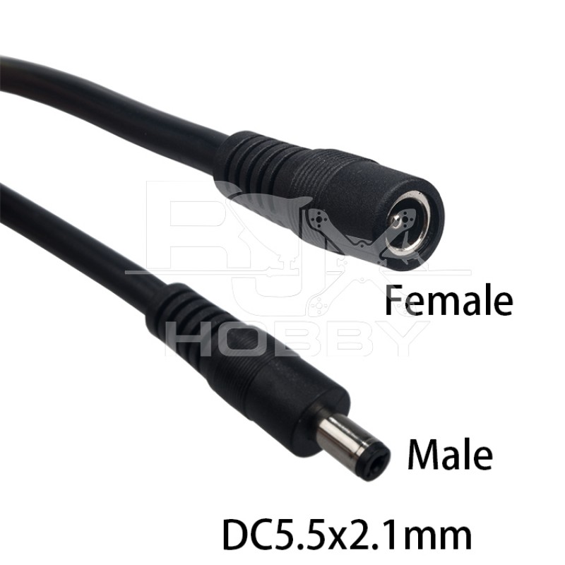 RJXHOBBY 1.5 meter DC5.5*2.1 1.5M Male to Female Extension cable for Bike Light connection