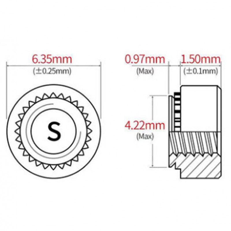 RJXHOBBY M3 Stainless Steel Press nut