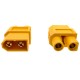 RJX 2pcs XT60-E XT60 Male Plug To EC3 Female Converter Adapter Plug