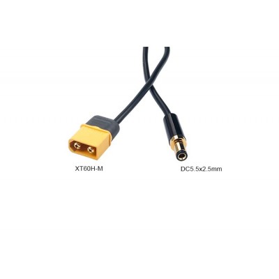 RJXHOBBY 1pcs XT60 Male to High Quality Gold Male DC 5.5mm X 2.5mm DC5525 Rubber Power Cable for TS100 Electric Soldering Iron