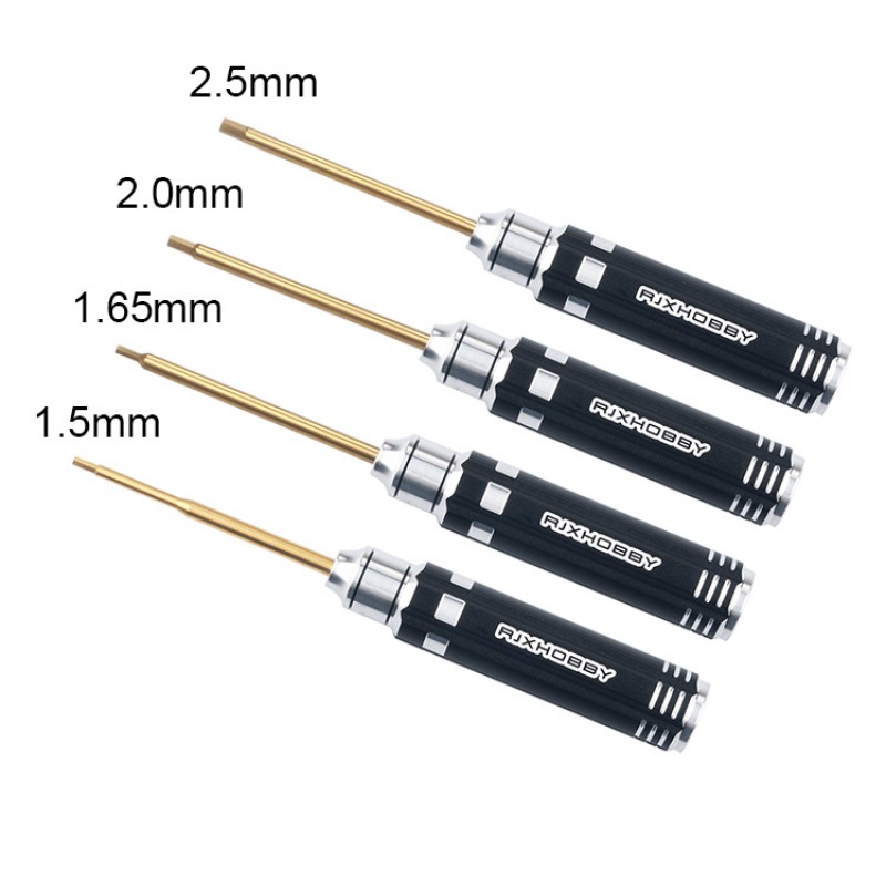 RJX 1.5 1.65 2.0 2.5mm Mini Titanium Alloy Hex Screwdriver for RC FPV