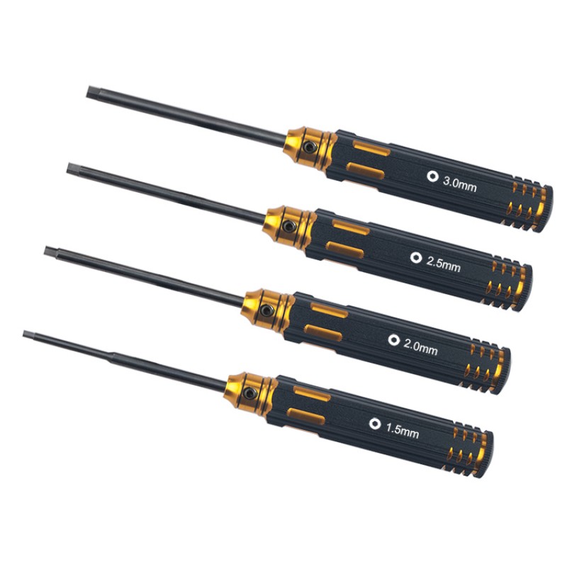 RJX Hex Screw driver Tools Kit 1.5mm / 2.0mm / 2.5mm / 3.0mm(Driver bit made by HSS)