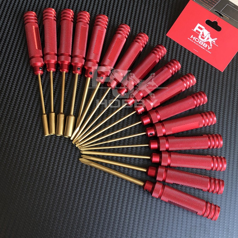 RJXHOBBY Hex /Nut/ Phillips/ Flat Screwdriver 16 pcs kits
