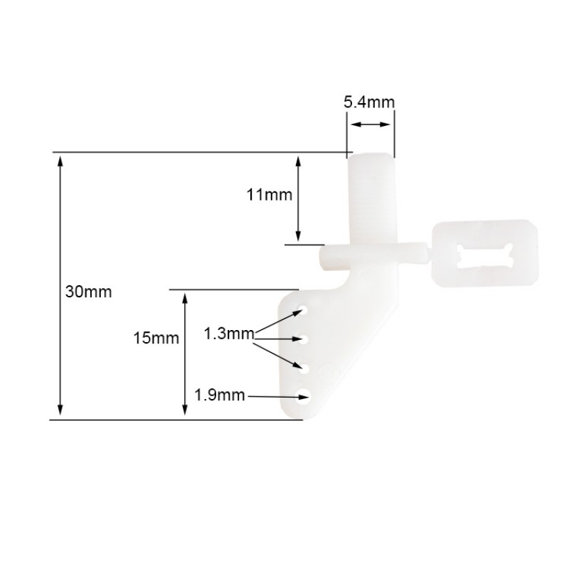 RJX 20 Sets KT Rudder Angle Four-Hole and Quick Adjustment Rocker KT Foam Chuck Airplane Aircraft Accessory