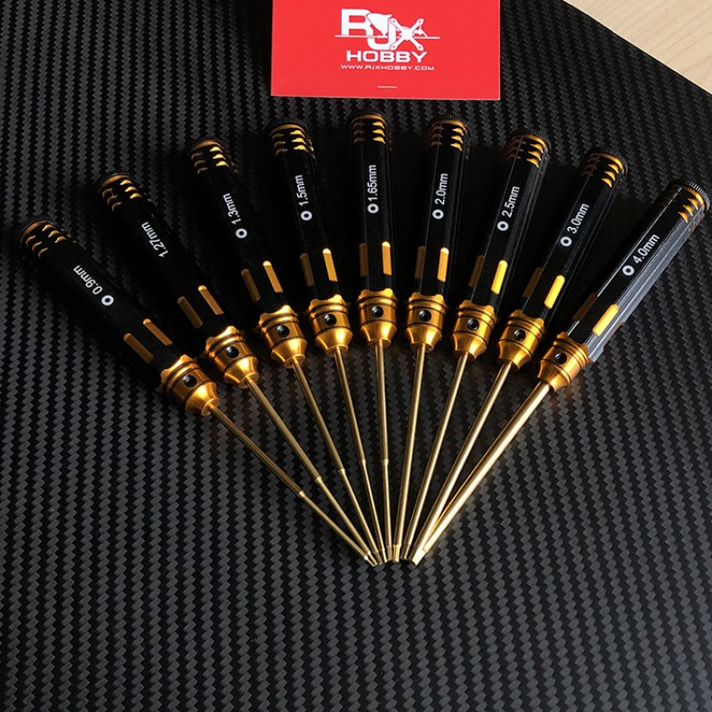 RJX Titanium 0.9 / 1.27 / 1.3 / 1.5 / 1.65 / 2.0 / 2.5 / 3.0 / 4.0mm Hex Screwdriver Bit Repairing Tool For RC models 