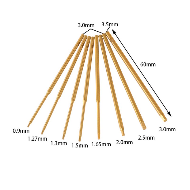 RJX Titanium mini 0.9 / 1.27 / 1.3 / 1.5 / 2.0 / 2.5 / 3.0mm Hex Screwdriver Bit Repairing Tool For RC models