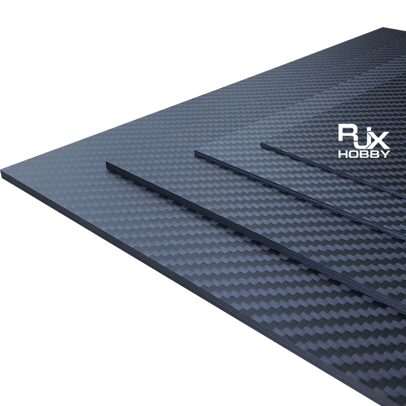 RJXHOBBY 1pcs 3K 100% Full Carbon Fiber Sheet 500x400x0.5-10mm(Twill matte )