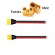 RJXHOBBY Amass AS150U Connector Anti Spark with Signal Pin with Short Silicone Wire Protective Cover (Male)