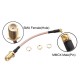 RJXHOBBY 60mm RF RG316 Pigtail SMA Female Antenna Connector to MMCX Male Coaxial Cable Adapter Right Angle