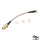 RJXHOBBY 60mm RF RG316 Pigtail SMA Female Antenna Connector to MMCX Male Coaxial Cable Adapter Right Angle