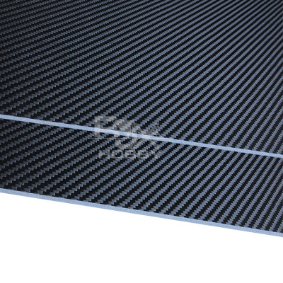 RJX 1+2+1mm PMI Foam Core Twill Matte Carbon Fiber Sheet