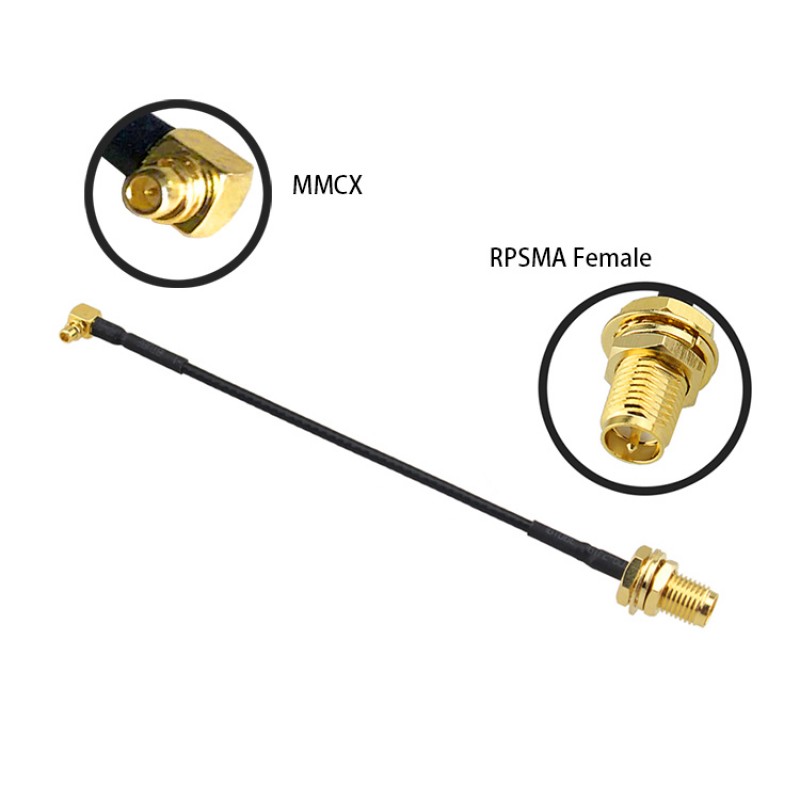 RJX MMCX Male  to RPSMA Female Adapter Connector Cable  For PANDARC VT5804/VT5804 PRO/VT5804 V2 V3/Flytower