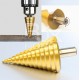 RJX 4-52mm HSS 6542 Titanium Coated Metal Step Drill Bit Cut Tool Set High Speed Steel Hole Cutter Cone Center Drill