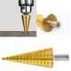 RJX 4-32mm HSS 6542 Titanium Coated Metal Step Drill Bit Cut Tool Set High Speed Steel Hole Cutter Cone Center Drill