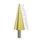 RJX 4-32mm HSS 6542 Titanium Coated Metal Step Drill Bit Cut Tool Set High Speed Steel Hole Cutter Cone Center Drill