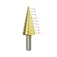 RJX 4-20mm HSS 6542 Titanium Coated Metal Step Drill Bit Cut Tool Set High Speed Steel Hole Cutter Cone Center Drill