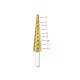 RJX 4-12mm HSS 6542 Titanium Coated Metal Step Drill Bit Cut Tool Set High Speed Steel Hole Cutter Cone Center Drill