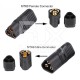 RJX 5 Pair Amass MT60 Three-hole Plug Connector Black Male & Female 