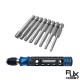 RJXHOBBY TP8/TP10/TP15/TP20/TP25/TP27/TP30/TP40 1/4inch 6.35mm L50mm Torx Head Bits with handle for Electric Screwdriver
