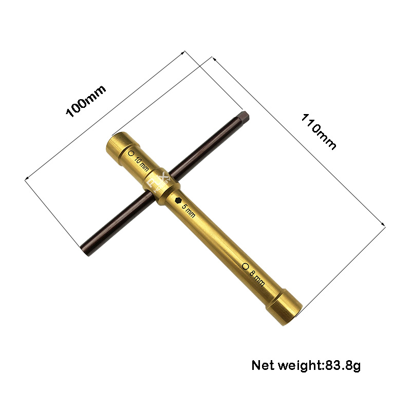 RJXHOBBY 8.0/10.0 Hex Socket Wrench and 5mm Hex Screw driver