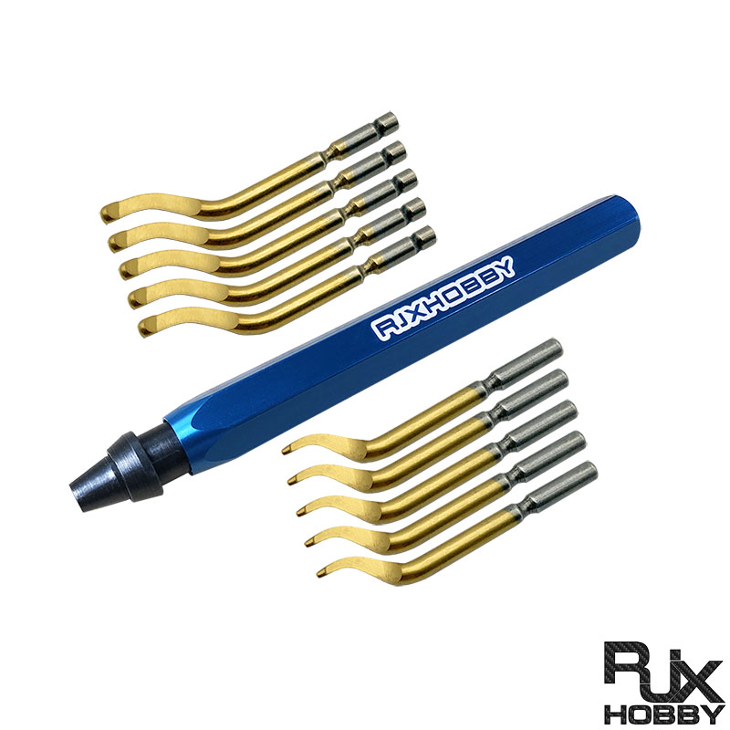 RJX Handle Scraper Deburring Tool 10pcs Deburring Trimming Blade Cutter Tools Kit